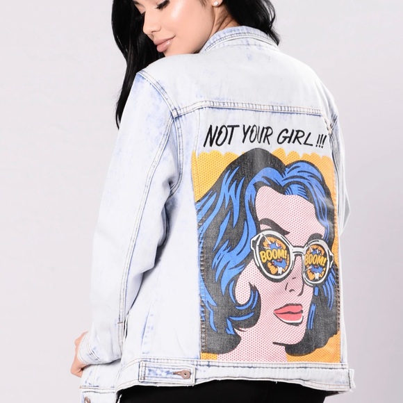 Jean jacket from Fashionnova. Never worn. Fits too big - Picture 4 of 4